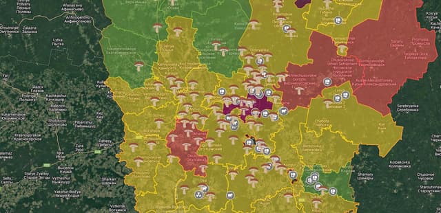 Mushroom map of Perm Krai